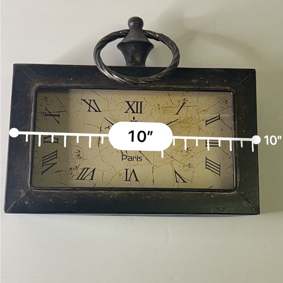 Antique looking Mantel Or Wall Clock 10x6x2 - Picture 7 of 9